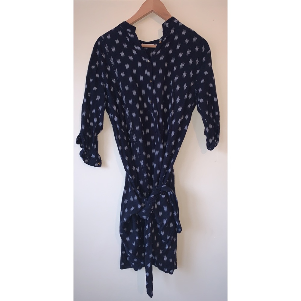 Ulla Johnson Corsica tie front ikat dress sz 2